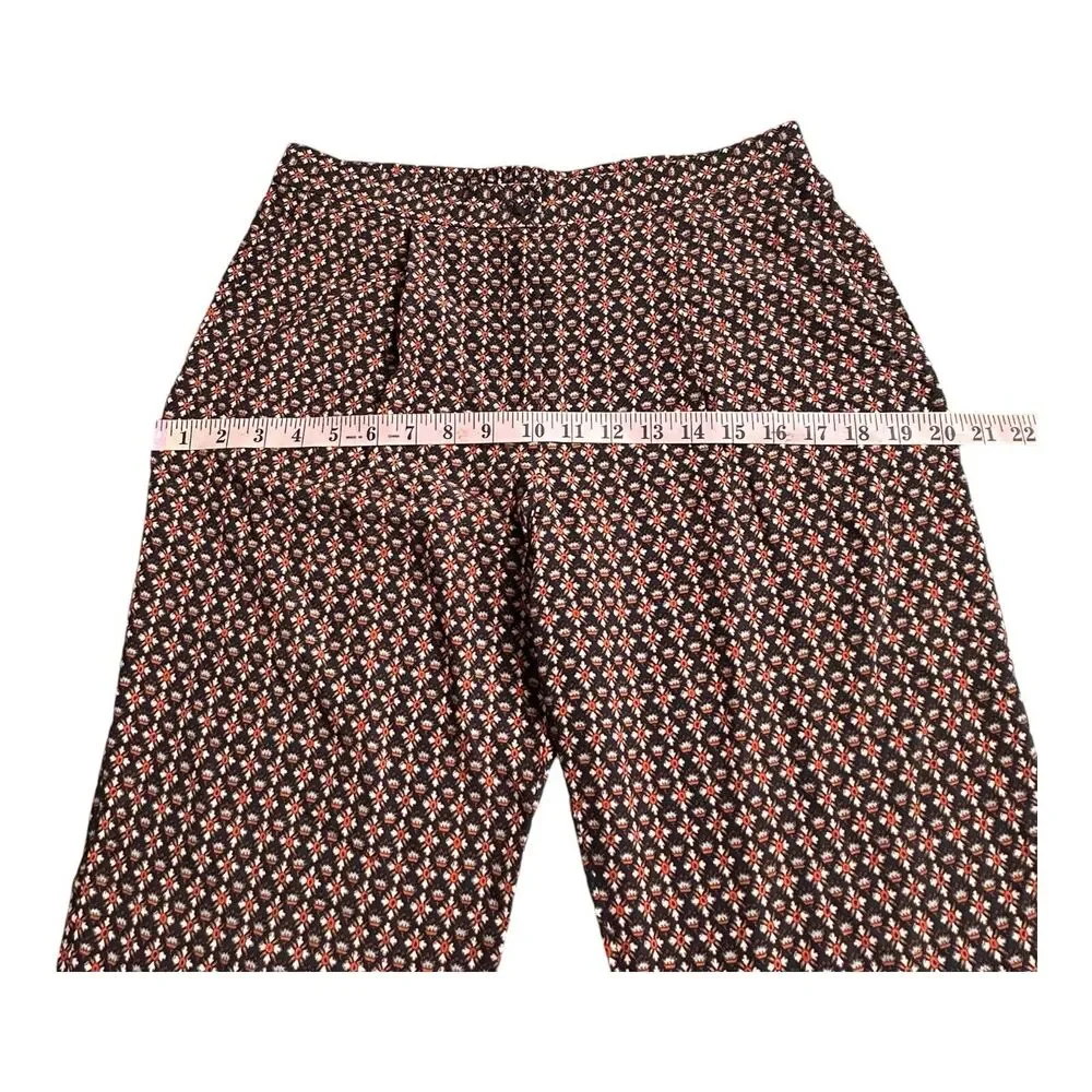 Tory Burch Women's Size 4 Elastic Waist Silk Summer Pants Floral Multicolor‎